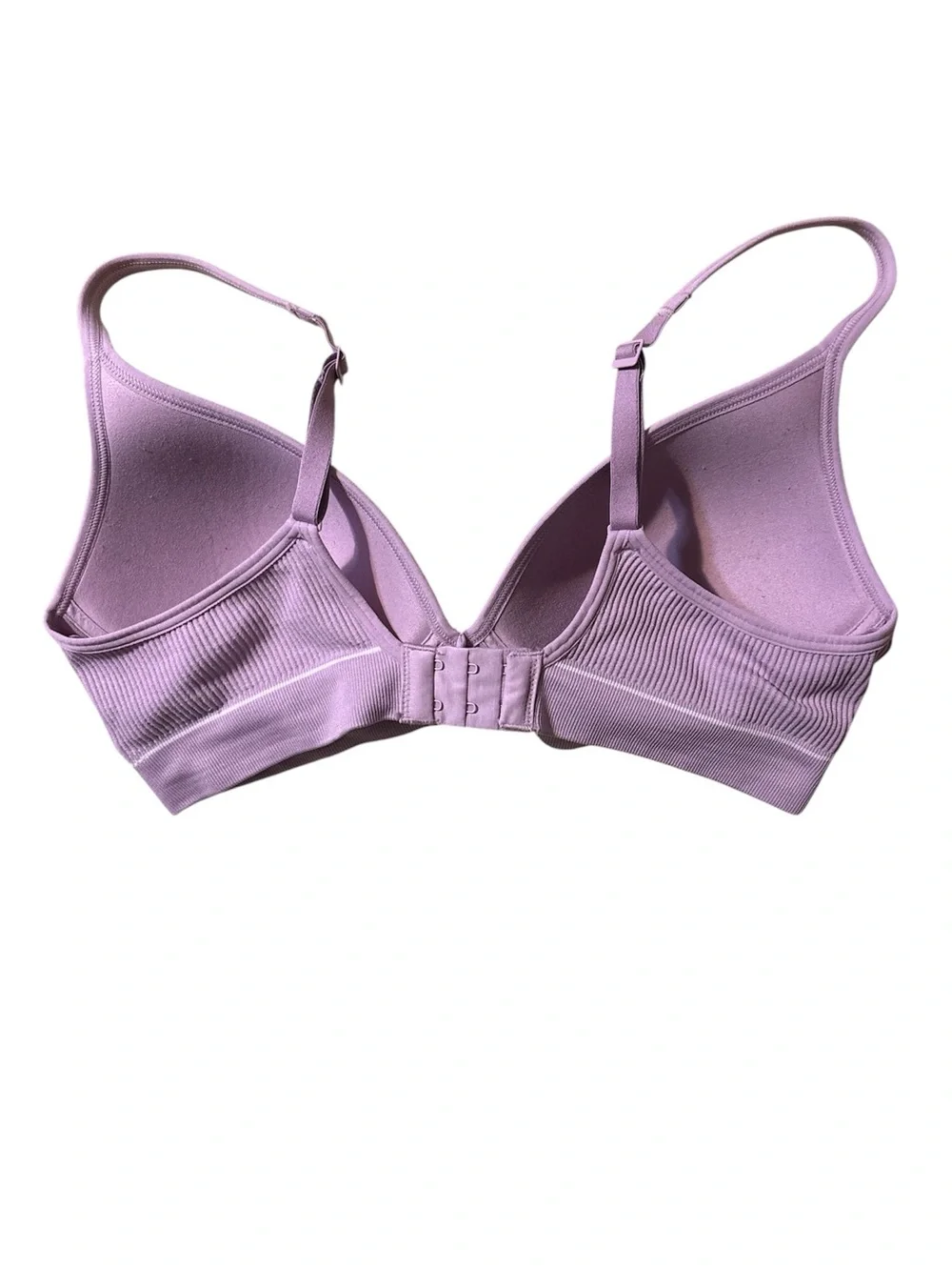 NWOT Hanes Lavender Ribbed Wireless Everyday Bra